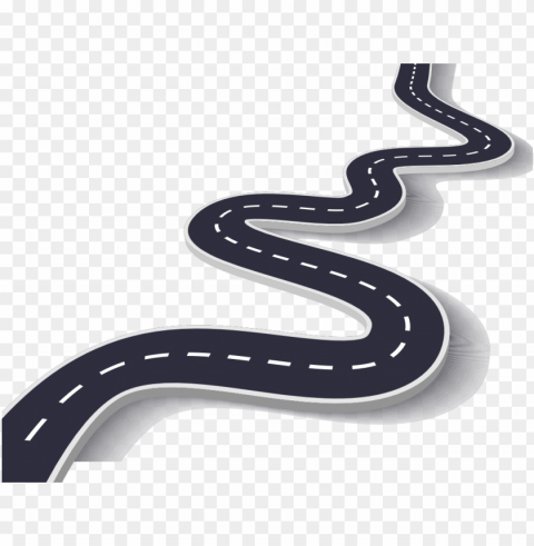 Curved Road - Roadmap Clip Art Free Transparent PNG Image Isolation