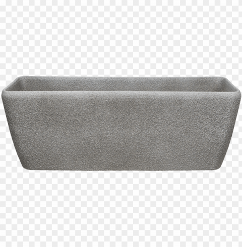curved window box - concrete Clear Background PNG Isolated Subject