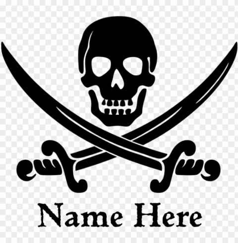custom pirate design banner - pirate clip art black and white Transparent PNG images set