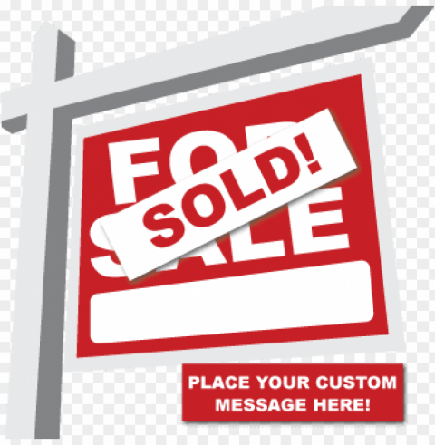 Custom Real Estate Sign Stickers - Real Estate Sold Si PNG Transparent Designs For Projects