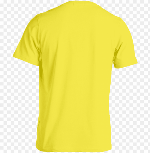 custom tee template yellow back - yellow t shirt front and back template PNG images for advertising