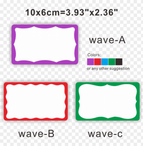 custom wave frame blank eggshell stickers - lilac Isolated Item on Transparent PNG Format