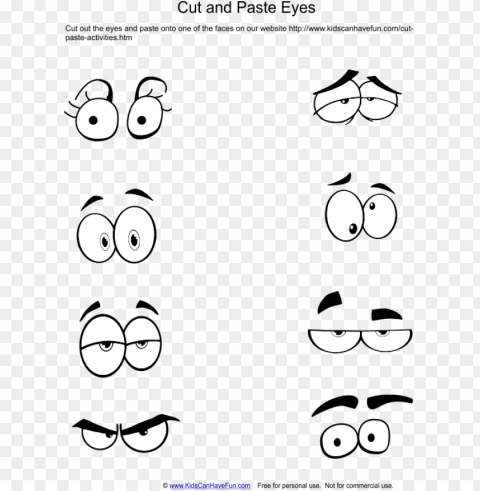 cut and paste eyes to paste onto boy or girl face activities - parts of the face cut and paste Free PNG images with transparent layers compilation