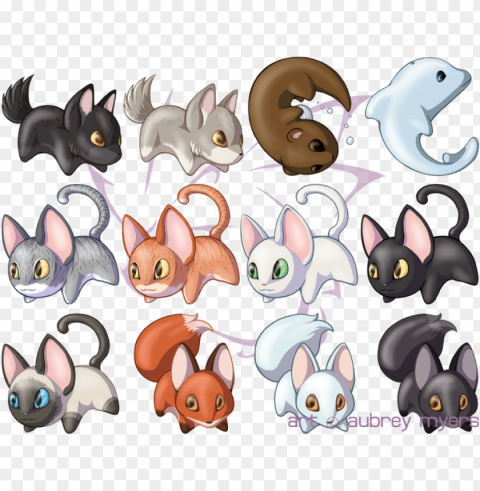 cute anime animal drawings PNG images with clear alpha channel broad assortment