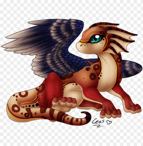 cute anime baby dragons Isolated Character in Transparent PNG