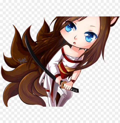 cute anime fox girl cute nine tailed fox girl - chibi Clear PNG pictures assortment PNG transparent with Clear Background ID 82460bcf