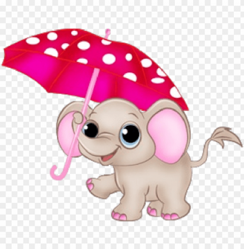 cute baby elephant cartoon Transparent PNG Isolated Object
