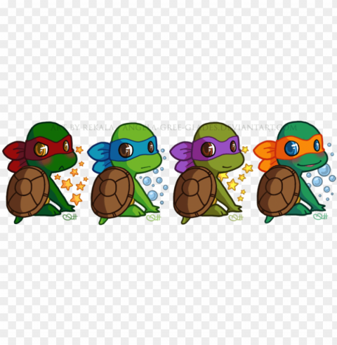 cute baby ninja turtles Clear PNG image