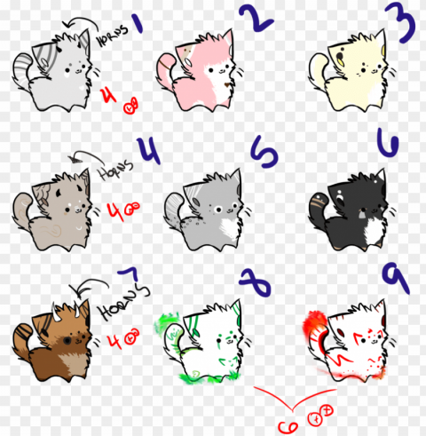 Cute Chibi Cat Drawing PNG Images With Clear Backgrounds