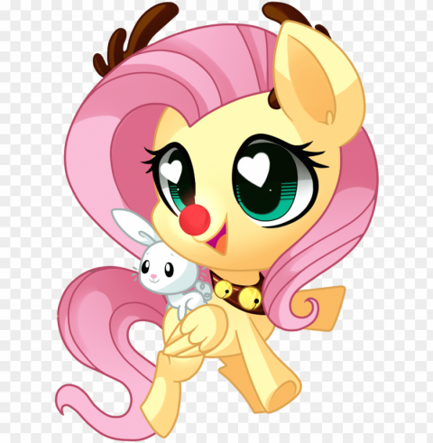 cute chibi fluttershy Isolated Object on Transparent PNG