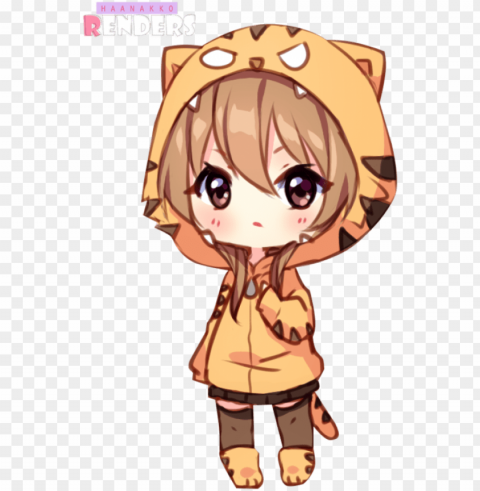 cute chibi girl anime Free download PNG with alpha channel