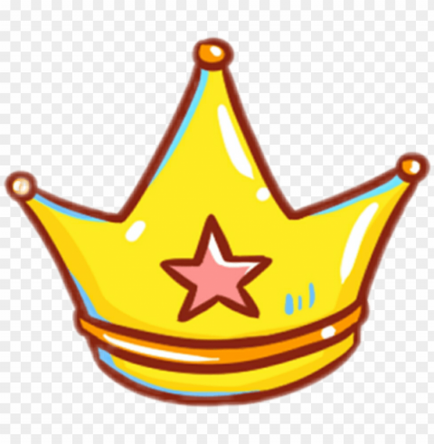 cute crown sticker ClearCut PNG Isolated Graphic