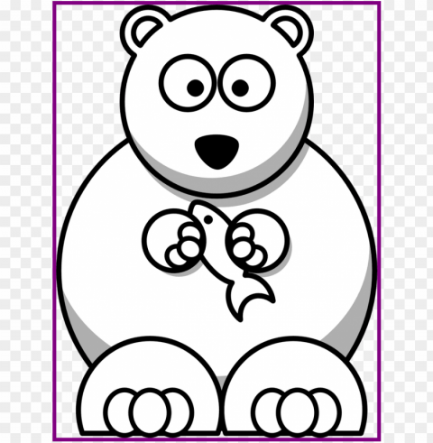 cute easy draw polar bear drawings PNG images with alpha background