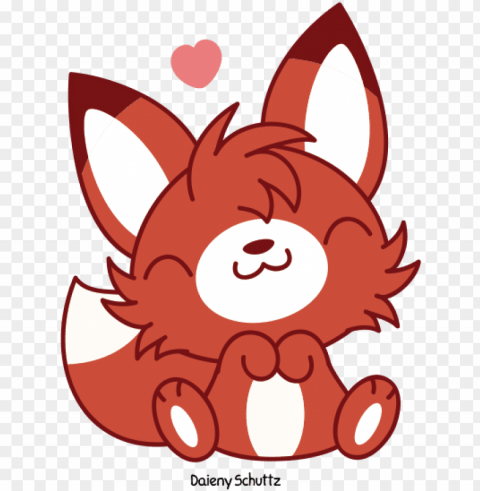 cute fox drawing PNG images with cutout