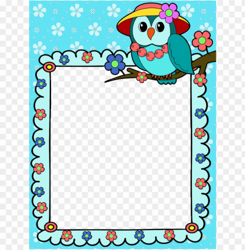 cute frames page borders teacher boards equation - cute cartoon border frame Transparent PNG Isolated Object with Detail