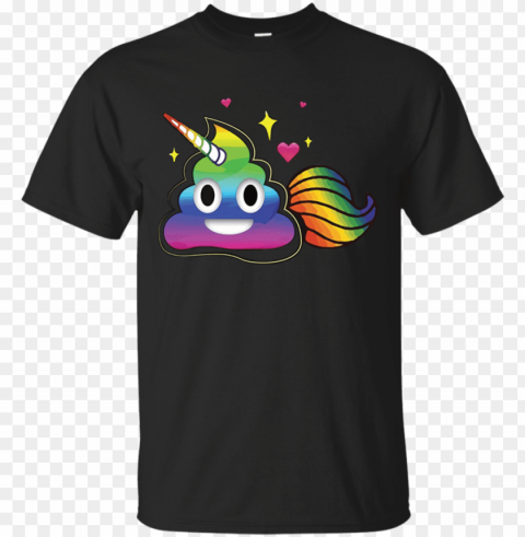cute girl rainbow emoji poop shirt ClearCut Background Isolated PNG Graphic Element