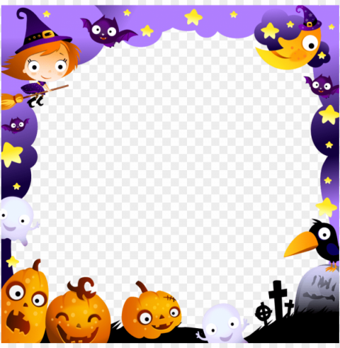 cute halloween frames borders PNG graphics with clear alpha channel broad selection PNG transparent with Clear Background ID fefddf92