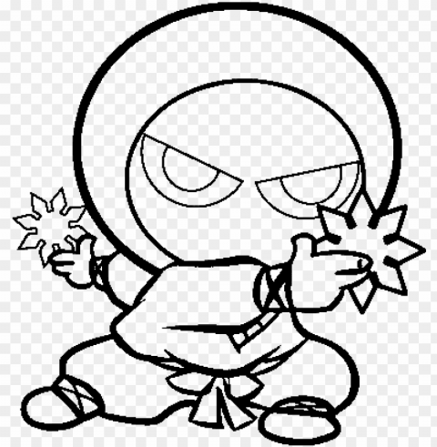 cute ninja k - cute ninja coloring pages HighQuality Transparent PNG Object Isolation
