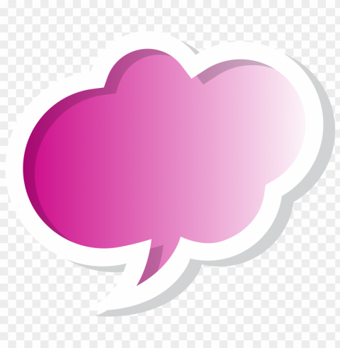 cute pink thought bubble thinking illustration PNG for design