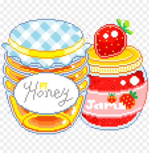 cute pixel pastel sticker by yuozukie - honey pixel PNG files with no backdrop wide compilation