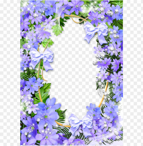 cute purple flowers photo frame - purple flower frame HighResolution Transparent PNG Isolated Item