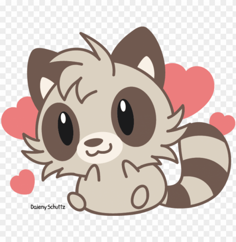 cute raccoon anime PNG images with no fees