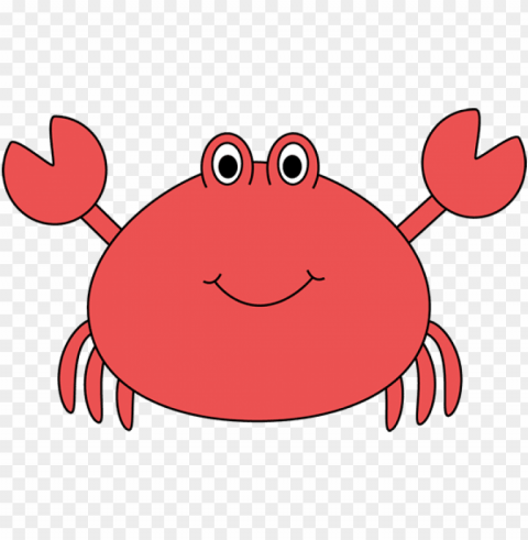 cute sea crab - sea animals clipart PNG with transparent background free