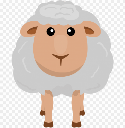 cute sheep Transparent Background Isolated PNG Art