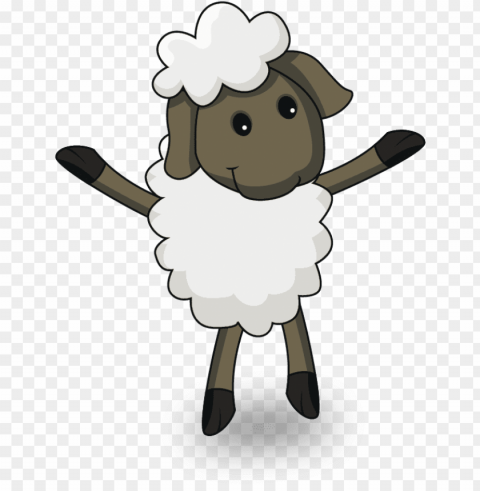 cute sheep Transparent Background Isolated PNG Illustration