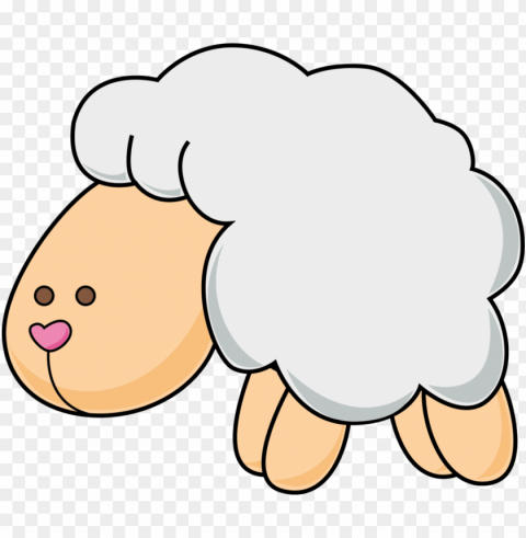 cute sheep Transparent Background Isolation in PNG Format