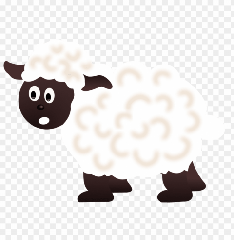 cute sheep Transparent Background Isolation in PNG Image