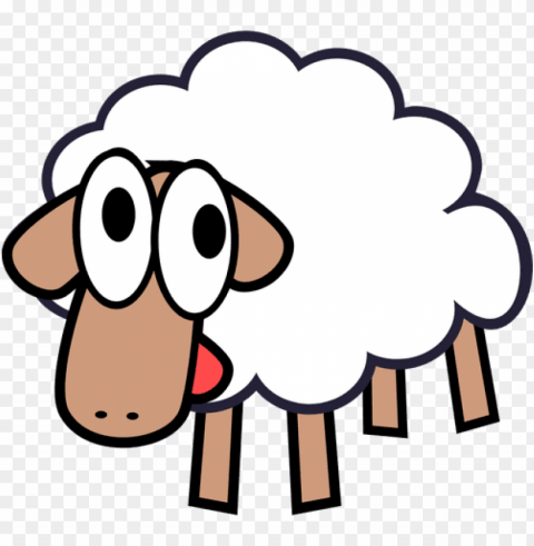 cute sheep Transparent Background Isolation of PNG