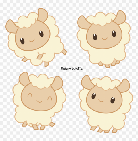 cute sheep Transparent Background PNG Isolated Graphic