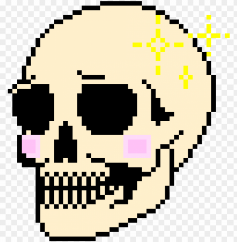 Cute Skull - Pixel Art Cute Skull Transparent Picture PNG