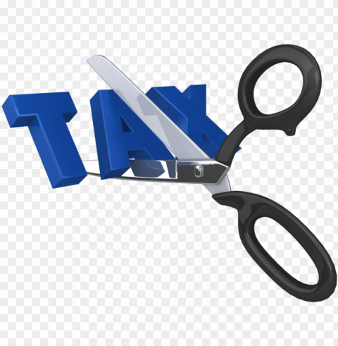 Cutting Taxes - No More Tax PNG Format