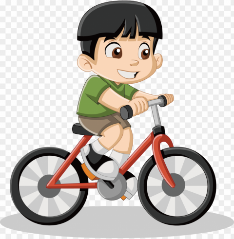 cycling cyclist - kids play cartoo PNG graphics with alpha channel pack