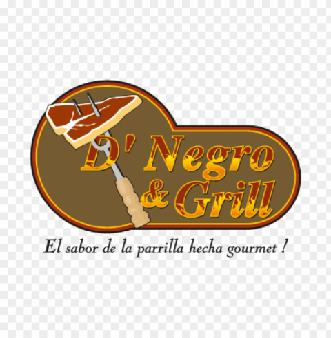 d negro & grill vector logo Isolated Icon on Transparent PNG