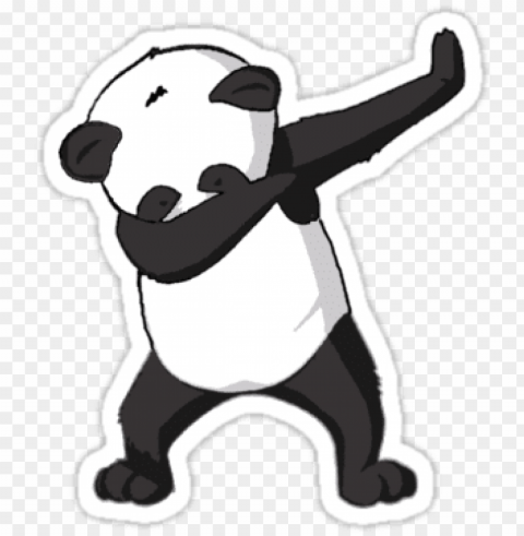dab- panda dab stickers by frenchstyle - dabbing panda PNG images for merchandise