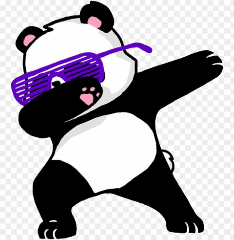 dabbing panda mug clipart - dabbing panda fun cartoo Transparent PNG illustrations