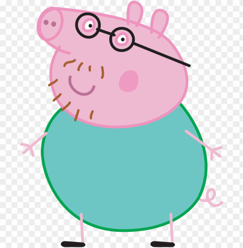 daddy pig peppa pig image - peppa pig daddy Isolated Subject in Transparent PNG Format