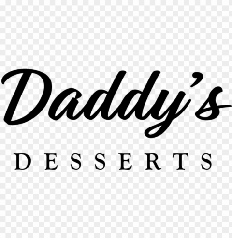 Daddys Desserts - Calligraphy PNG Image With Transparent Background Isolation