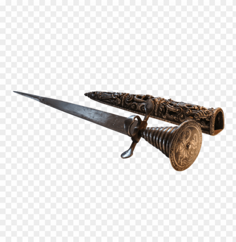 dagger and ornate sheath Clear background PNG images diverse assortment