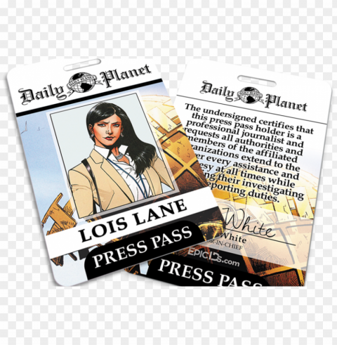 daily planet lois lane press pass e1503294094607 Transparent Cutout PNG Graphic Isolation