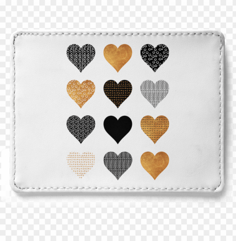 dailyobjects gold hearts skinny fit card wallet buy - heart PNG transparent design diverse assortment
