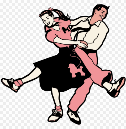 Dance Clipart Sock Hop - 50s 60s Sock Ho Isolated Item On HighQuality PNG