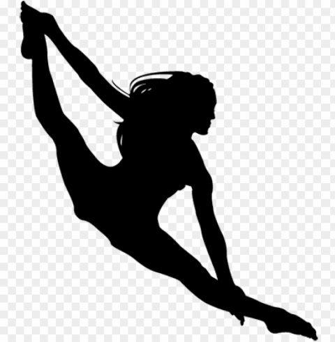 Dancer Silhouette Leap - Dancer Silhouette Leap Isolated Graphic With Transparent Background PNG