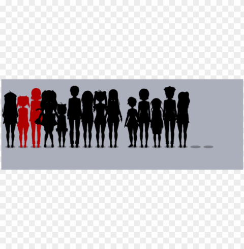danganronpa rp students 3 - silhouette PNG Graphic with Transparency Isolation