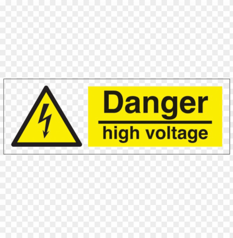 danger electric shock risk sign Clean Background Isolated PNG Icon