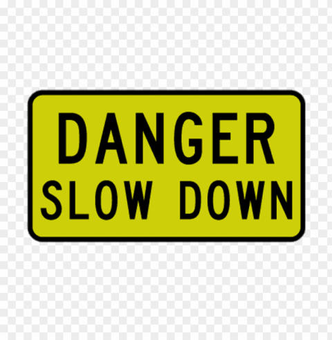 danger slow down sign PNG Isolated Subject with Transparency