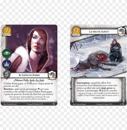 dans cette nouvelle extension vous découvrirez de - game of thrones the card game second edition wolves Isolated Artwork on Clear Background PNG